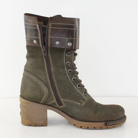 Fly London High Ankle Combat Suede Leather Boots (EU 38 / 7.5 US) - Picture 4 of 10